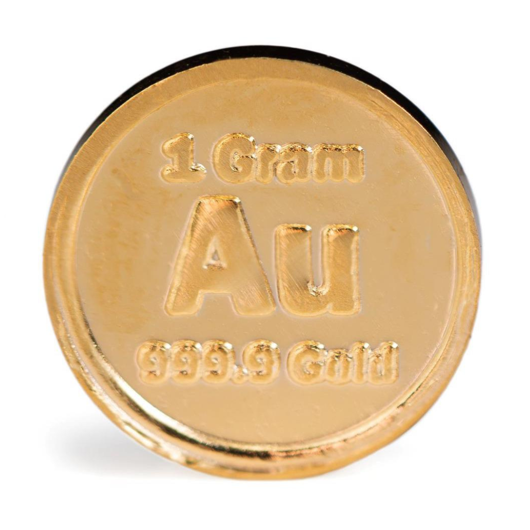 1G Gold Bean Coin with Card