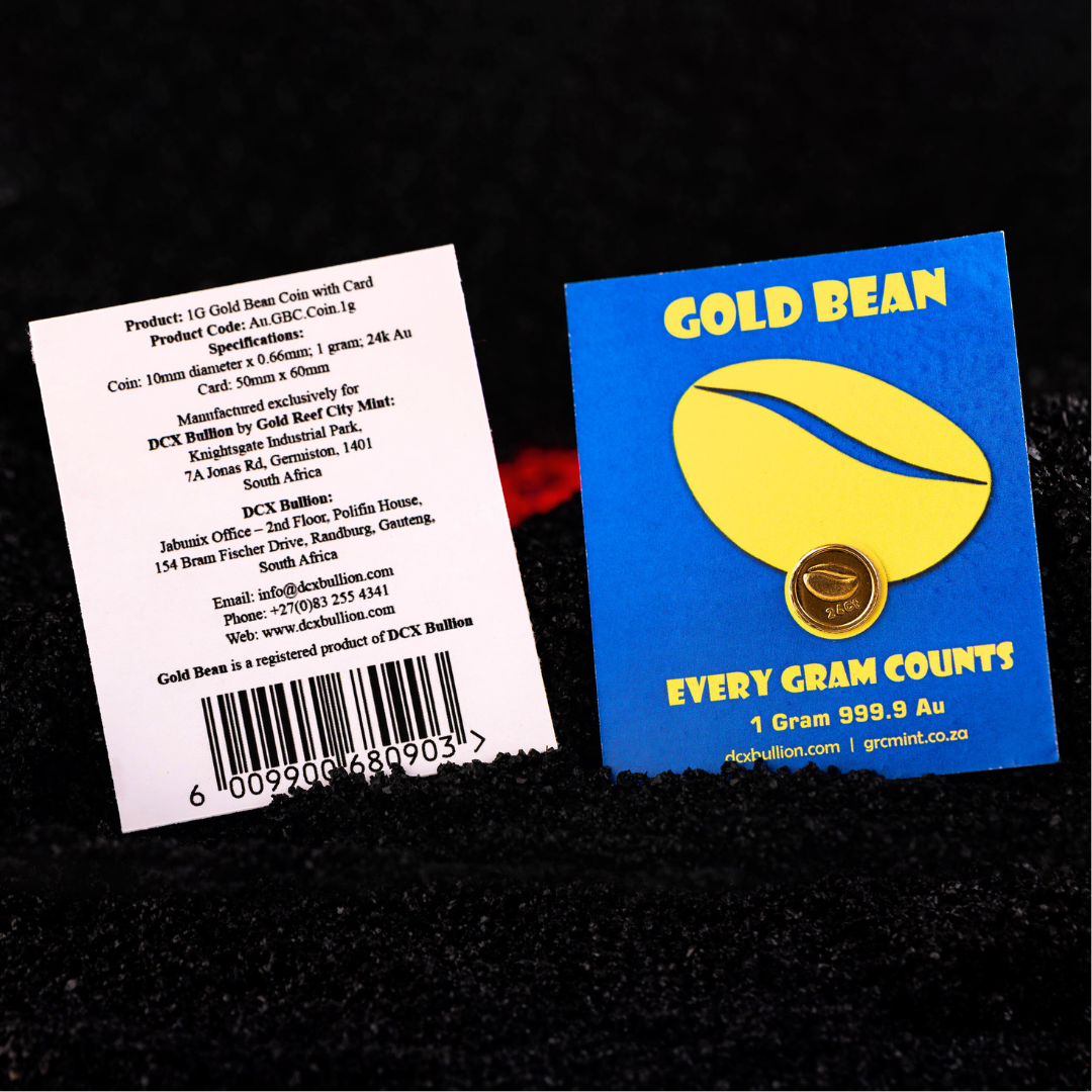 1G Gold Bean Coin with Card