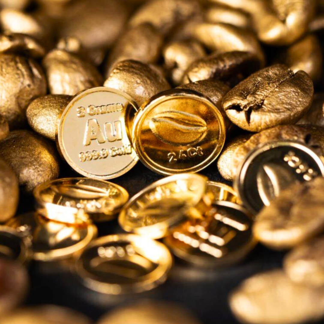 2G Gold Bean Coin with Card