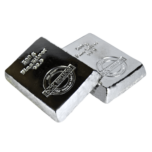 500G DCX Fine Silver Cast Bar